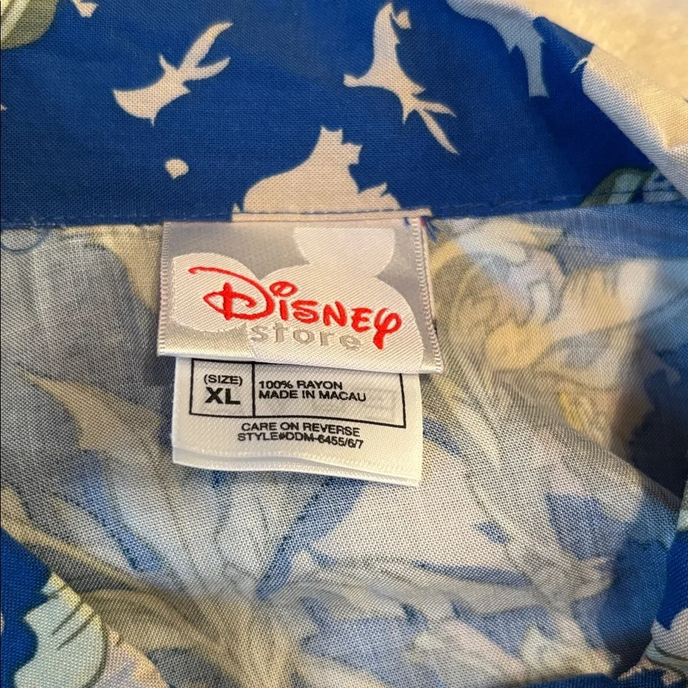 Disney Hawaiian Shirt Vintage Mickey Donald Goofy animal kingdom men’s XL safari - Picture 9 of 11